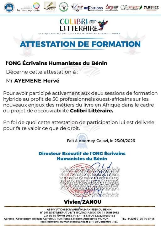 Attestation de formation issue d'une collaboration GDT Consulting